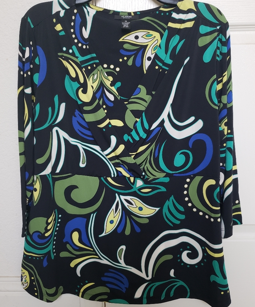 Alfani Woman Printed Blouse top 1X